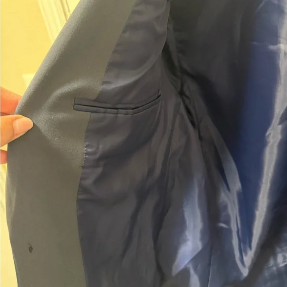 ASOS Design Gray Sport Coat Classic Cut Structured Shoulders - Picture 5 of 5